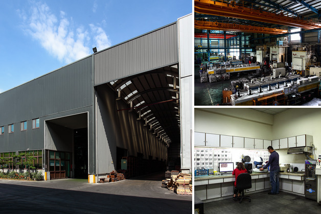 SAS-168 manufacturing facility, production floor, and quality laboratory
